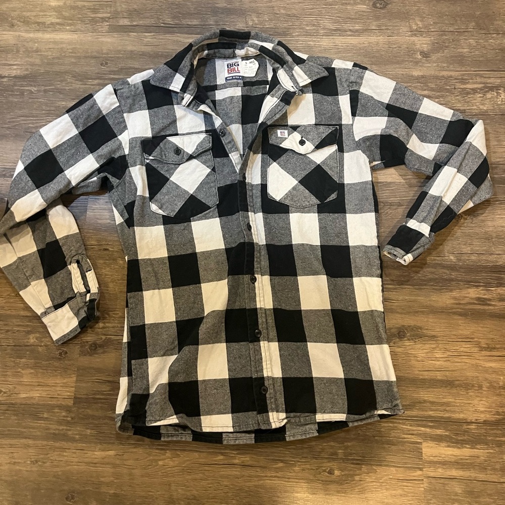 Big Bill Black+White Checkered Button Down Shirt